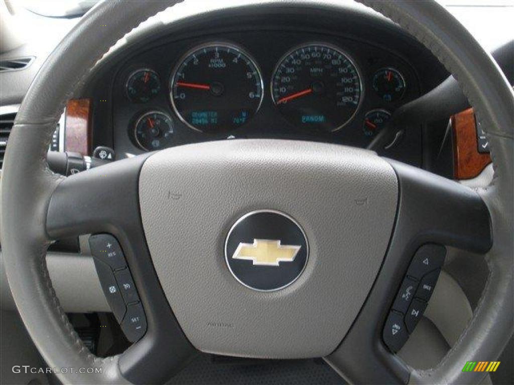 2009 Chevrolet Silverado 1500 LTZ Crew Cab 4x4 Light Titanium Steering Wheel Photo #39106429