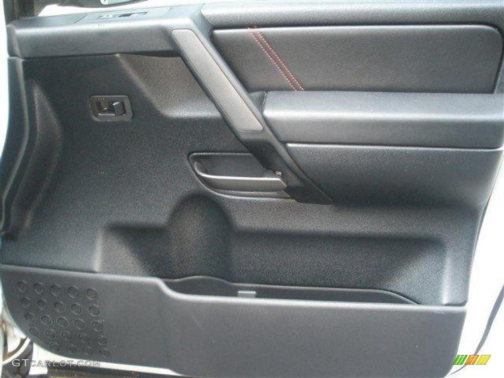 2008 Nissan Titan Pro-4X Crew Cab 4x4 Pro 4X Charcoal Door Panel Photo #39106845
