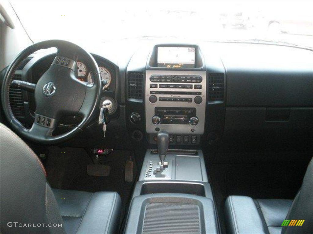 2008 Nissan Titan Pro-4X Crew Cab 4x4 Pro 4X Charcoal Dashboard Photo #39106881