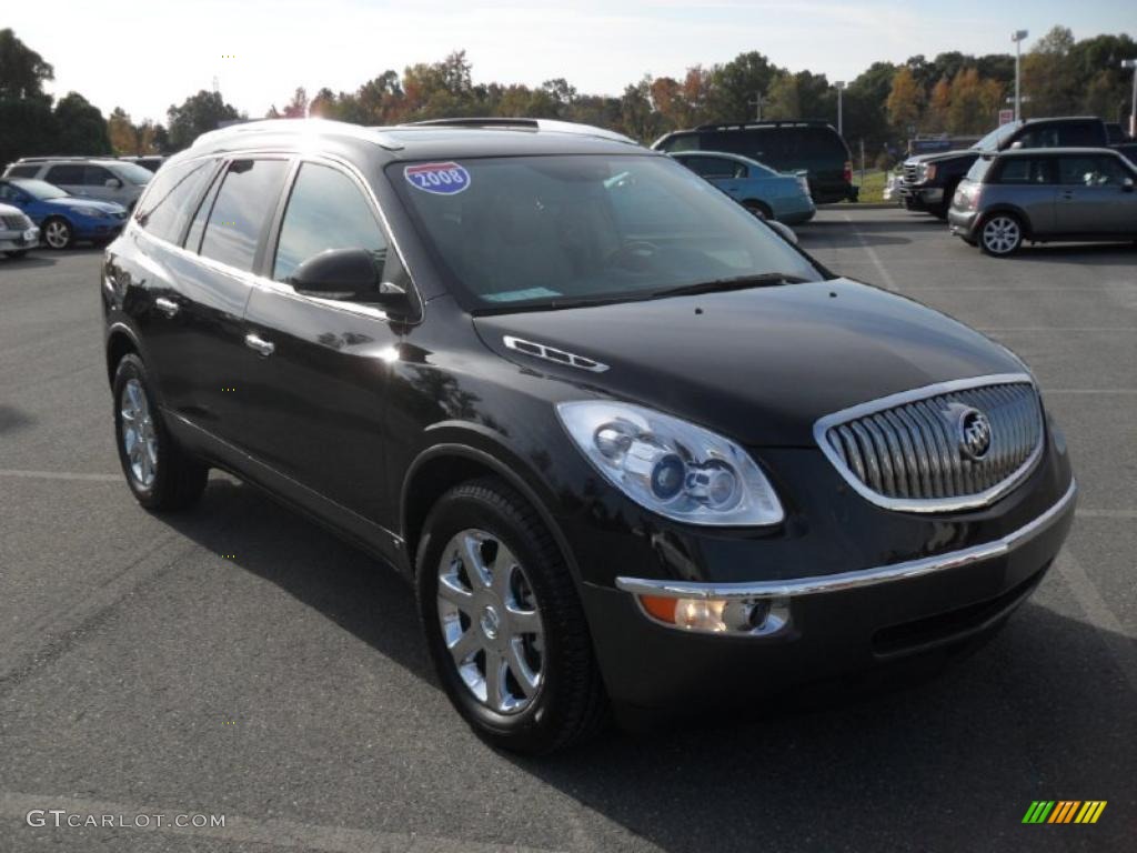 2008 Enclave CXL AWD - Carbon Black Metallic / Cashmere/Cocoa photo #5