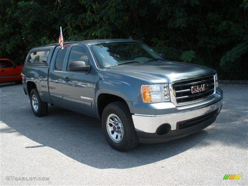 2008 Sierra 1500 Extended Cab - Stealth Gray Metallic / Dark Titanium photo #1