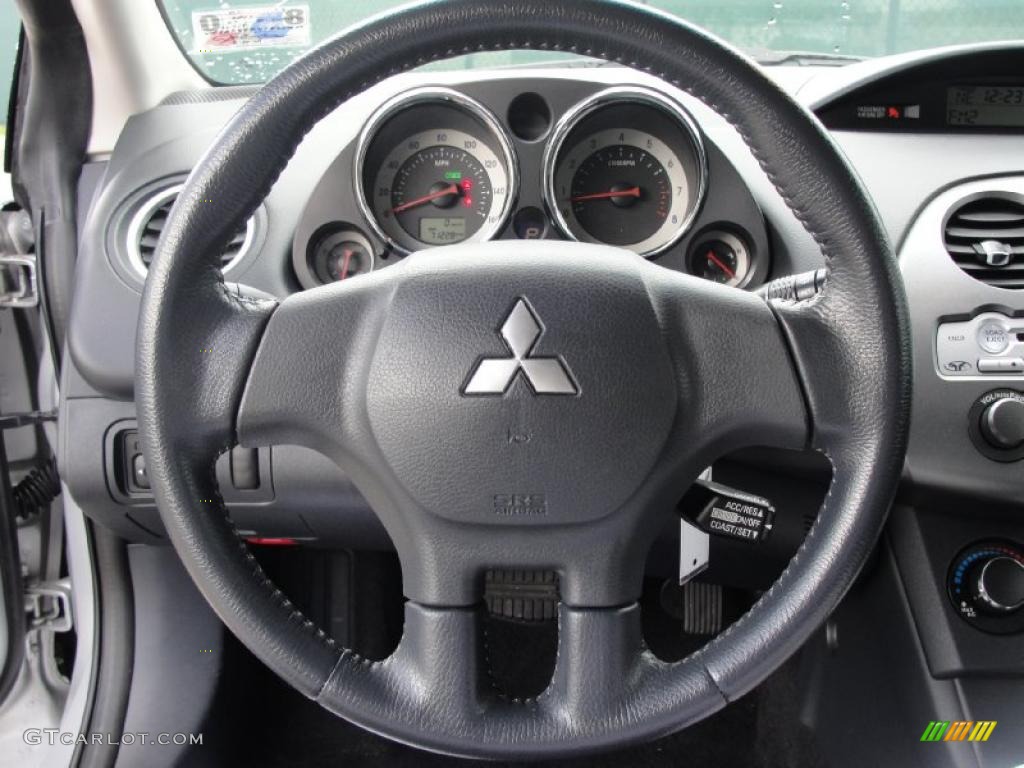 2007 Mitsubishi Eclipse GS Coupe Dark Charcoal Steering Wheel Photo #39108857