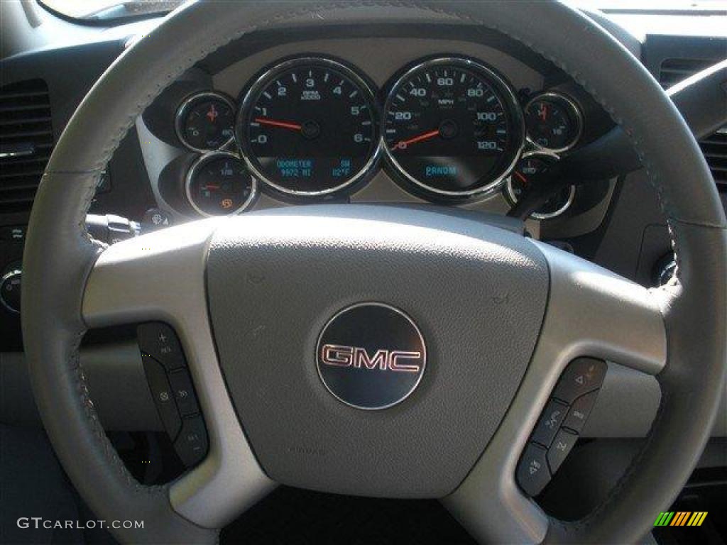 2009 GMC Sierra 1500 SLE Crew Cab 4x4 Dark Titanium/Light Titanium Steering Wheel Photo #39109661