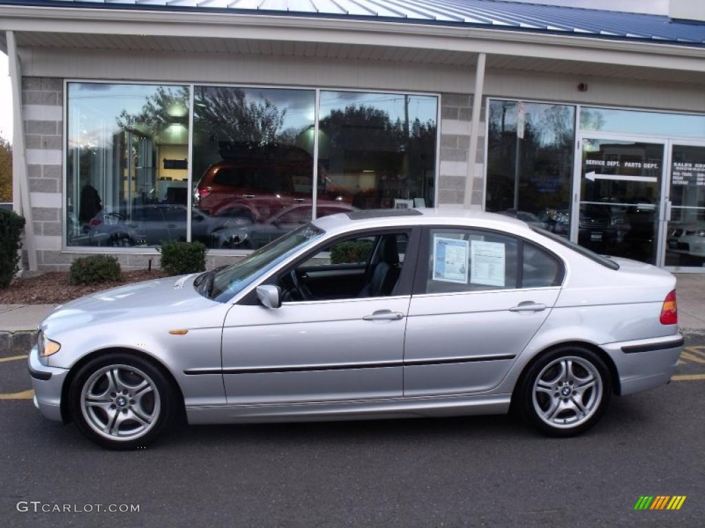 2003 3 Series 330i Sedan - Titanium Silver Metallic / Black photo #2