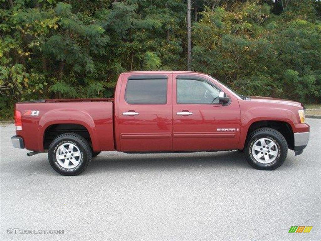 Sport Dark Red Metallic 2007 GMC Sierra 1500 SLT Crew Cab 4x4 Exterior Photo #39111181