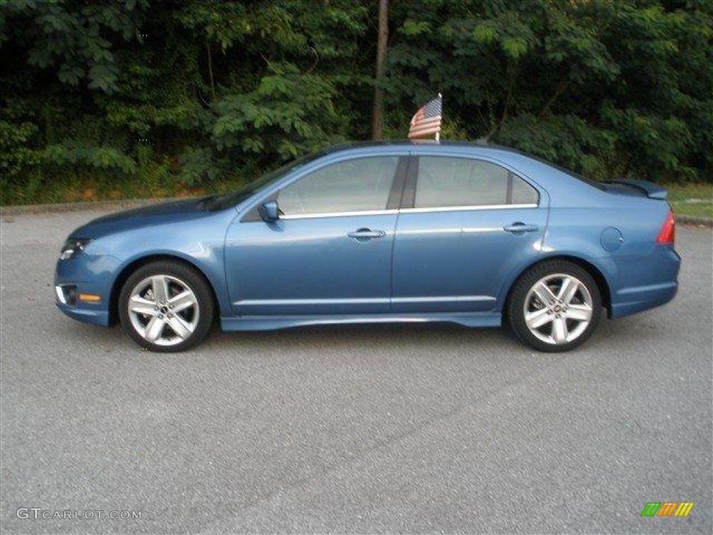 2010 Fusion Sport - Sport Blue Metallic / Charcoal Black/Sport Black photo #5