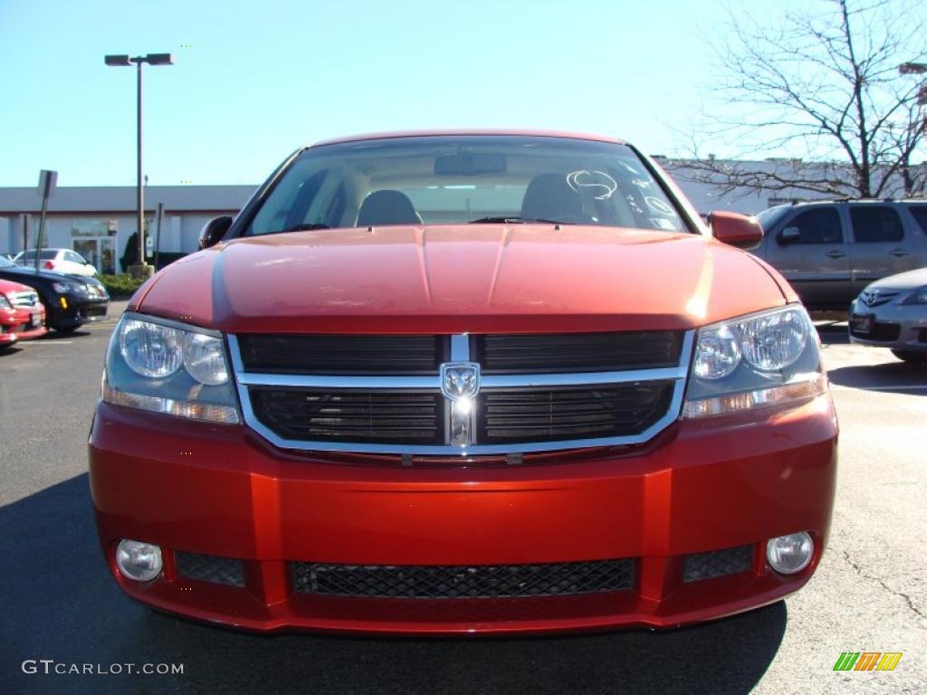 2008 Avenger R/T - Sunburst Orange Pearl / Dark Slate Gray/Light Slate Gray photo #2