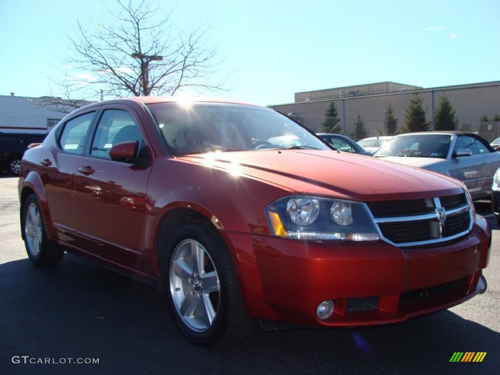 2008 Avenger R/T - Sunburst Orange Pearl / Dark Slate Gray/Light Slate Gray photo #3