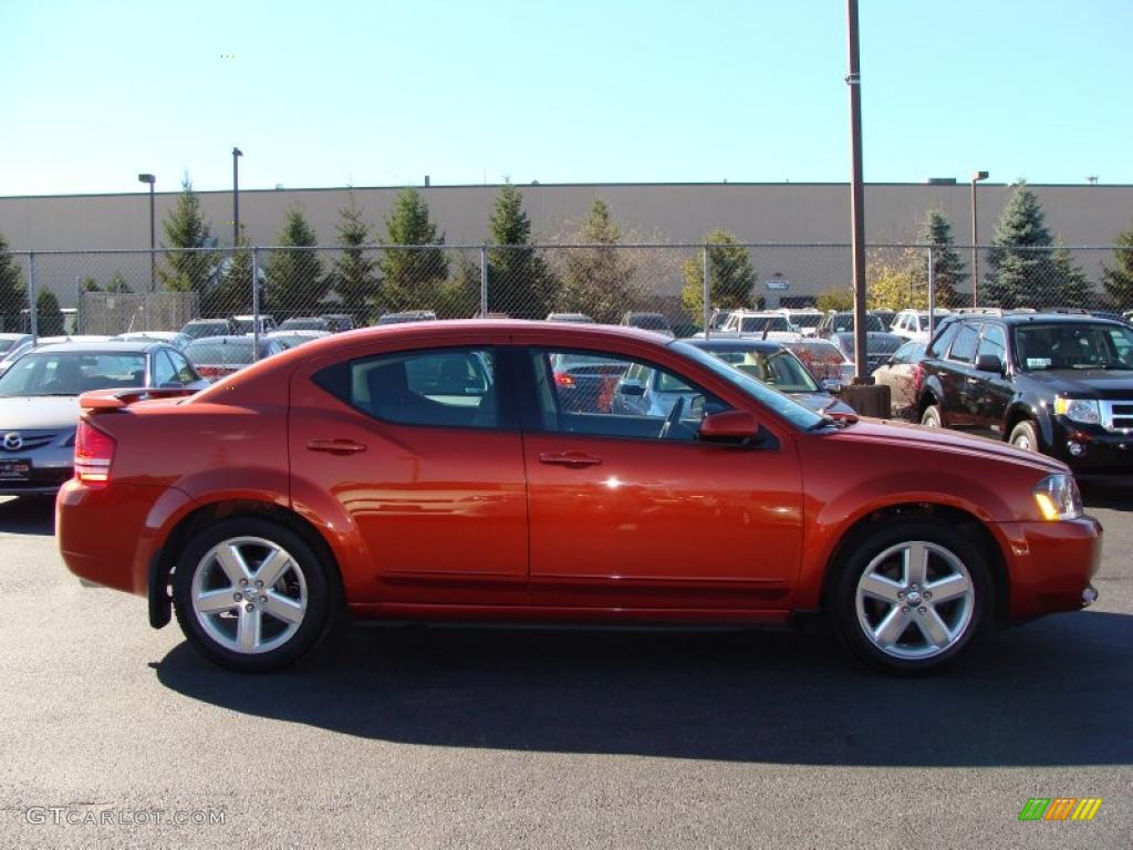 2008 Avenger R/T - Sunburst Orange Pearl / Dark Slate Gray/Light Slate Gray photo #4