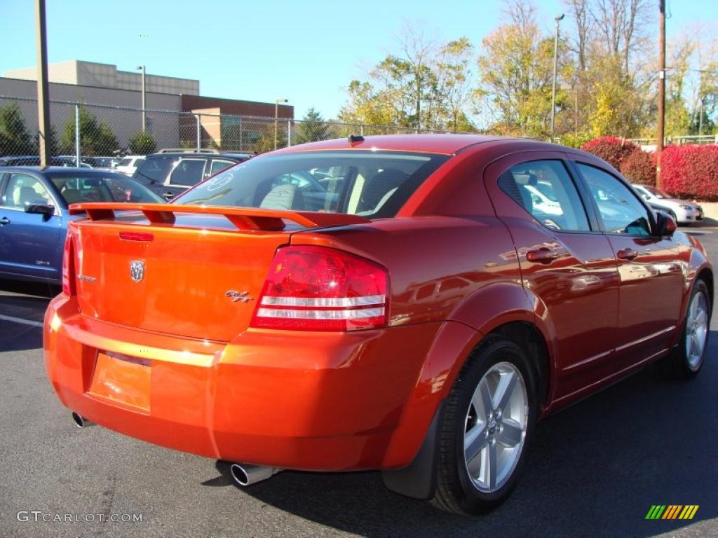 2008 Avenger R/T - Sunburst Orange Pearl / Dark Slate Gray/Light Slate Gray photo #5