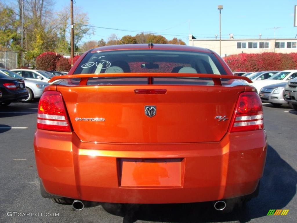 2008 Avenger R/T - Sunburst Orange Pearl / Dark Slate Gray/Light Slate Gray photo #6