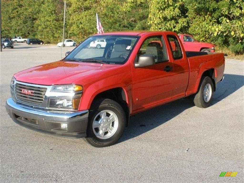 Cherry Red Metallic 2006 GMC Canyon Work Truck Extended Cab Exterior Photo #39114004