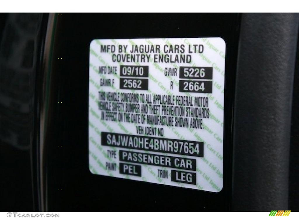 2011 XF Color Code PEL for Ultimate Black Metallic Photo #39115272