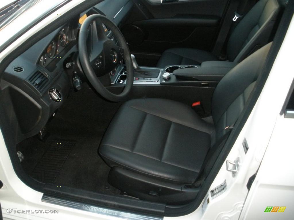 Black Interior 2010 Mercedes-Benz C 300 Sport Photo #39116097
