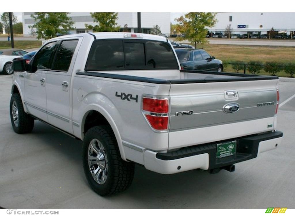 2010 F150 Platinum SuperCrew 4x4 - White Platinum Metallic Tri Coat / Sienna Brown Leather/Black photo #9