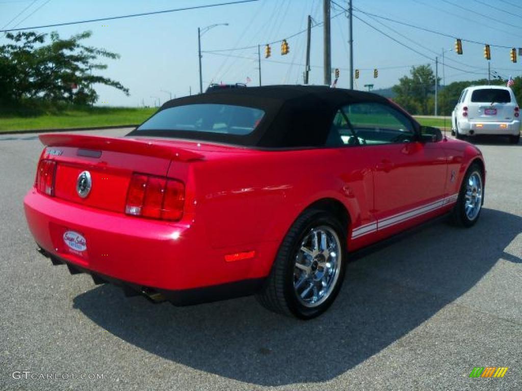 2007 Mustang Shelby GT500 Convertible - Torch Red / Black/Red photo #4