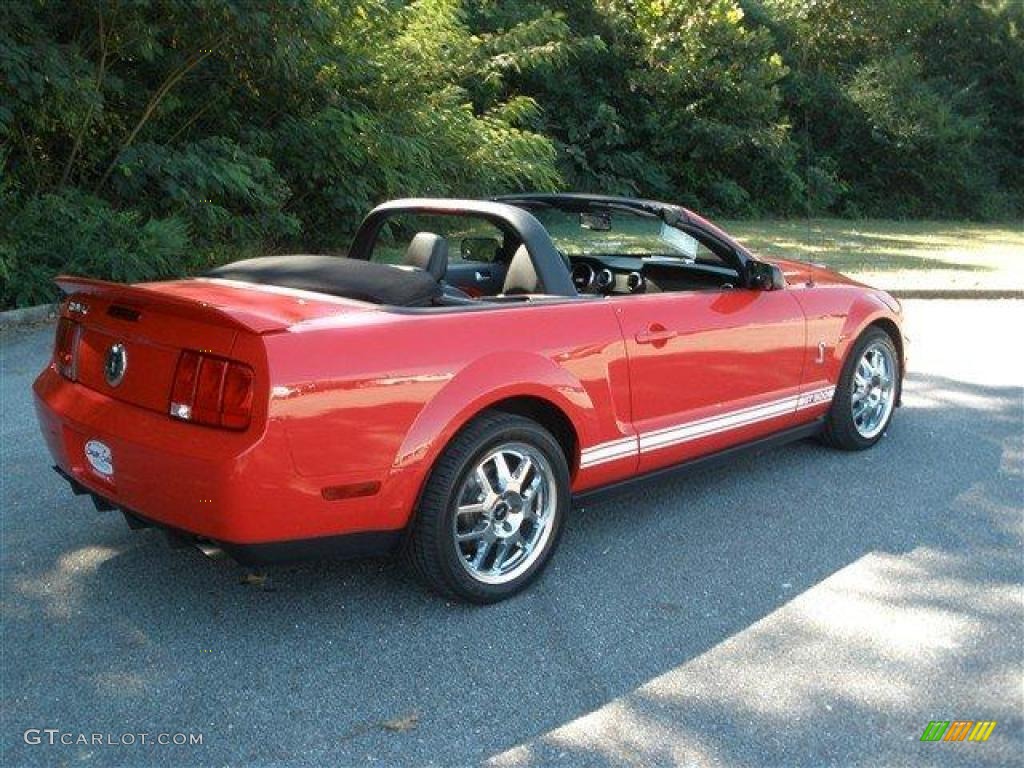 2007 Mustang Shelby GT500 Convertible - Torch Red / Black/Red photo #7