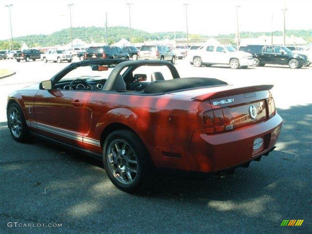 2007 Mustang Shelby GT500 Convertible - Torch Red / Black/Red photo #9