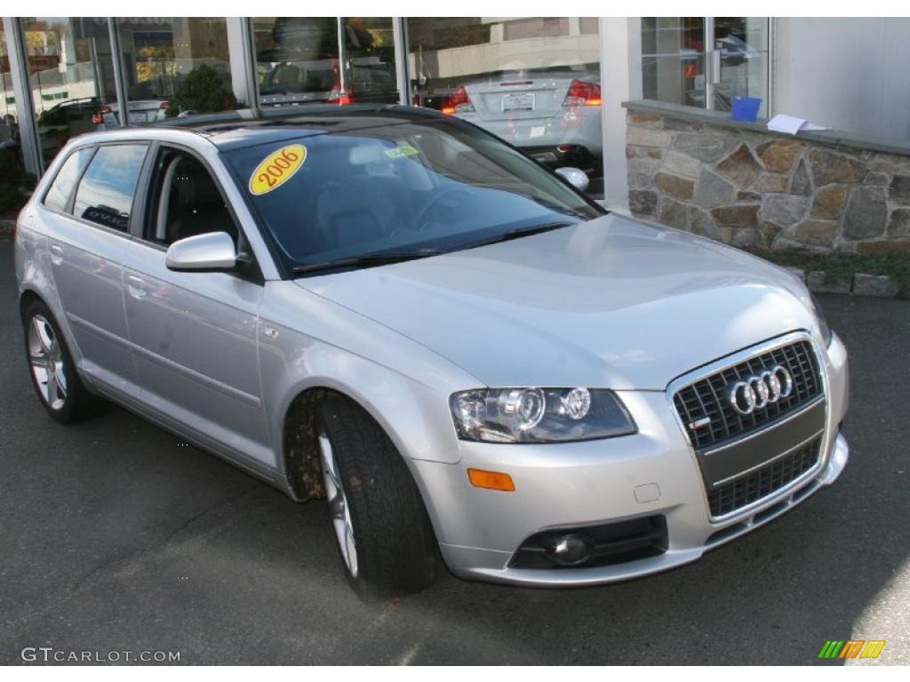 2006 A3 3.2 S Line quattro - Light Silver Metallic / Black photo #2