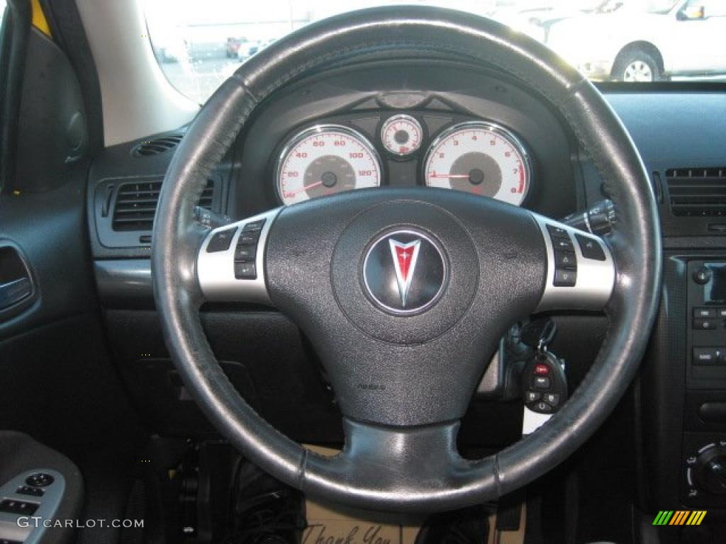 2007 Pontiac G5 Standard G5 Model Ebony Steering Wheel Photo #39121120