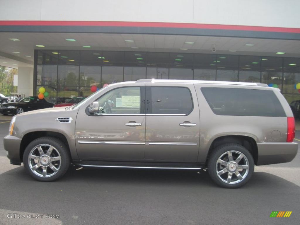 Mocha Steel Metallic 2011 Cadillac Escalade ESV Luxury AWD Exterior Photo #39122278
