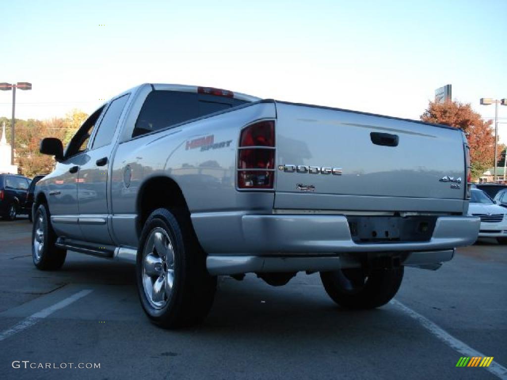 2004 Ram 1500 SLT Sport Quad Cab 4x4 - Bright Silver Metallic / Dark Slate Gray photo #5