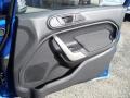 Charcoal Black/Blue Cloth 2011 Ford Fiesta SE Sedan Door Panel