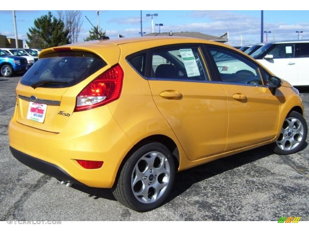 Yellow Blaze Metallic Tri-Coat 2011 Ford Fiesta SES Hatchback Exterior Photo #39127807