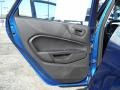 Charcoal Black Leather 2011 Ford Fiesta SEL Sedan Door Panel