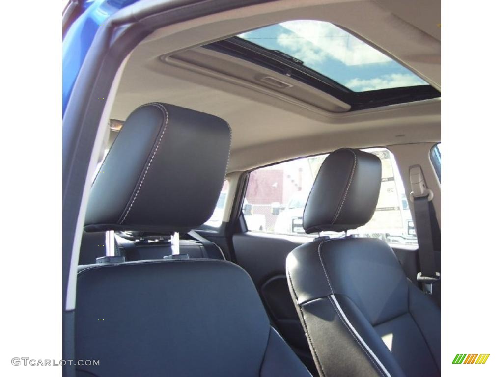 Charcoal Black Leather Interior 2011 Ford Fiesta SEL Sedan Photo #39129223