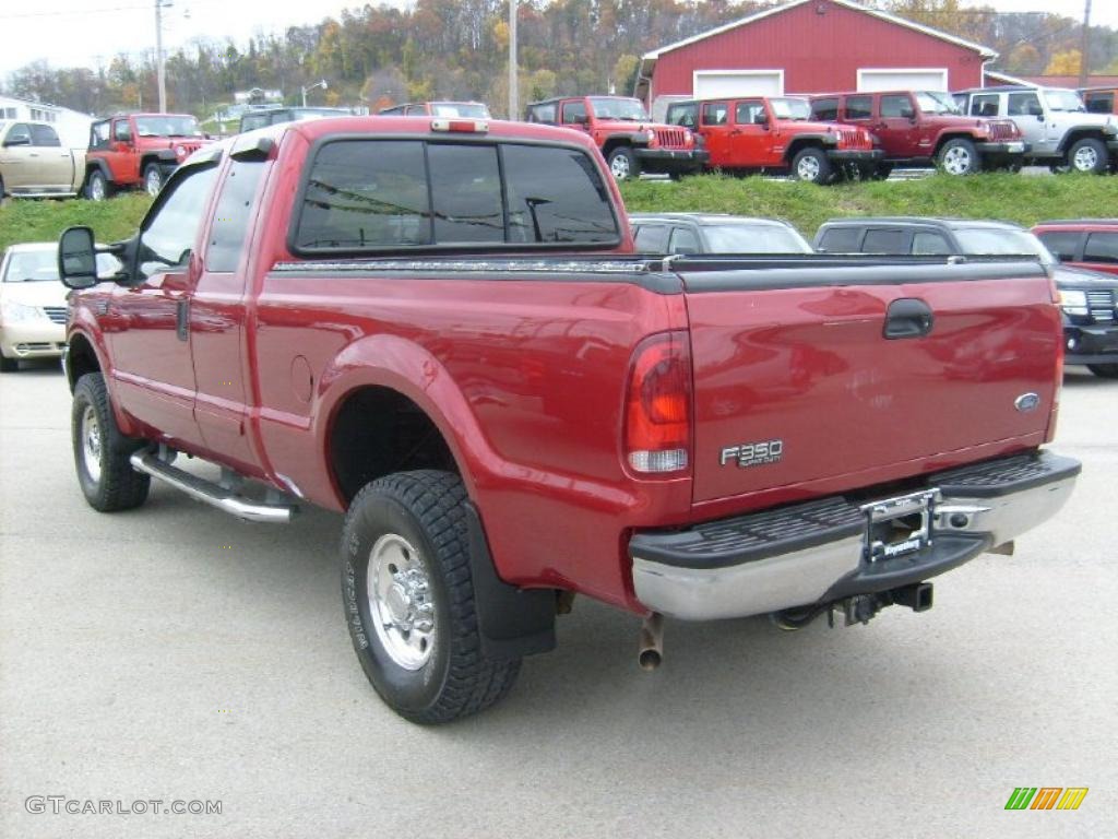 2003 F350 Super Duty XLT SuperCab 4x4 - Toreador Red Metallic / Medium Flint photo #3