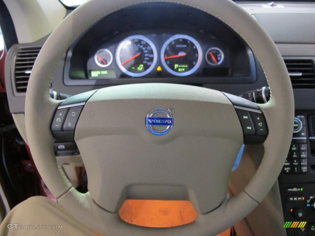 2011 Volvo XC90 3.2 Beige Steering Wheel Photo #39130363