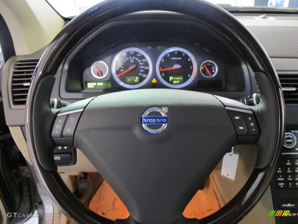 2011 Volvo XC90 3.2 Beige Steering Wheel Photo #39130635