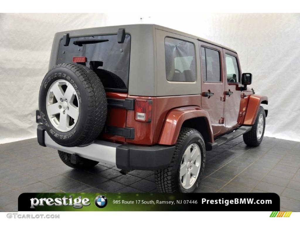 Red Rock Crystal Pearl 2008 Jeep Wrangler Unlimited Sahara 4x4 Exterior Photo #39130839