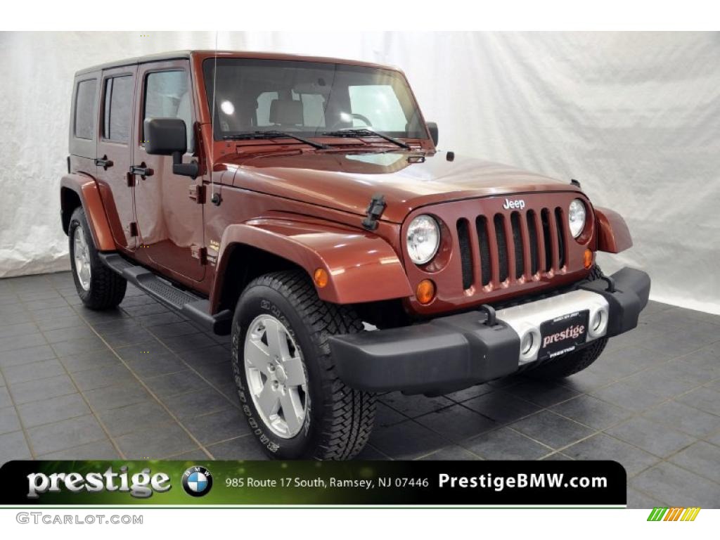 Red Rock Crystal Pearl 2008 Jeep Wrangler Unlimited Sahara 4x4 Exterior Photo #39130931