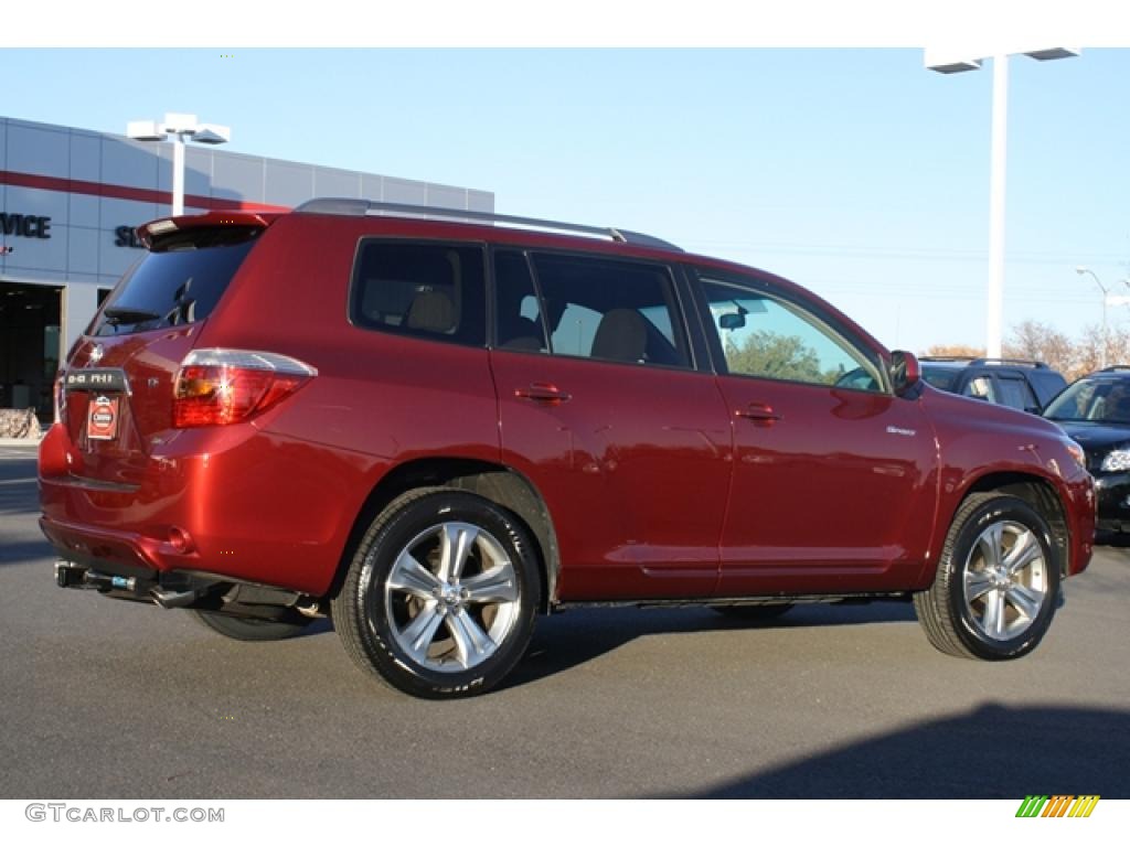 Salsa Red Pearl 2008 Toyota Highlander Sport 4WD Exterior Photo #39131197