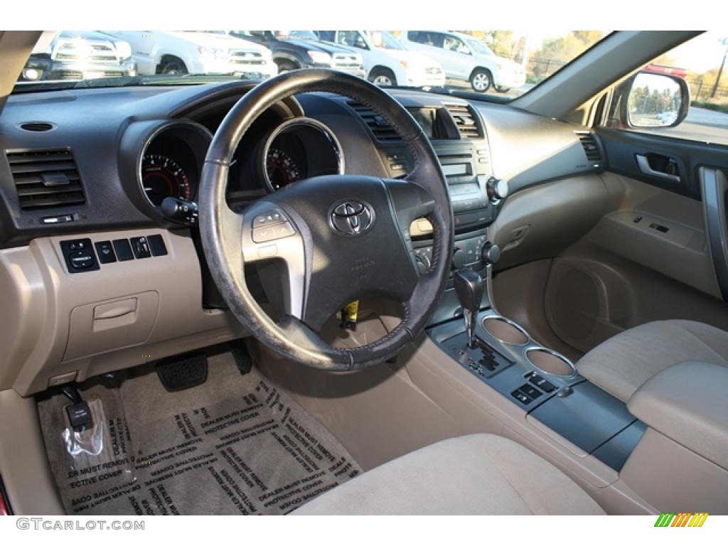 2008 Toyota Highlander Sport 4WD Ash Gray Dashboard Photo #39131315