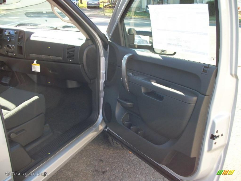 2011 Chevrolet Silverado 2500HD LT Extended Cab 4x4 Ebony Door Panel Photo #39132655