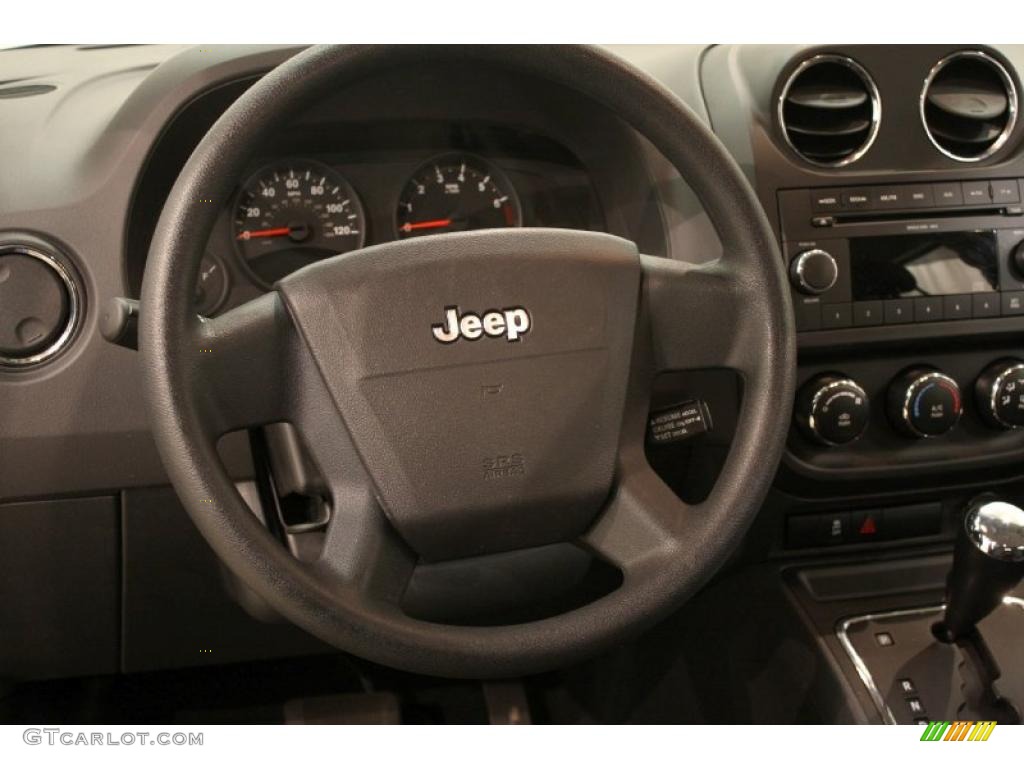 2010 Jeep Compass Sport 4x4 Dark Slate Gray Steering Wheel Photo #39133743