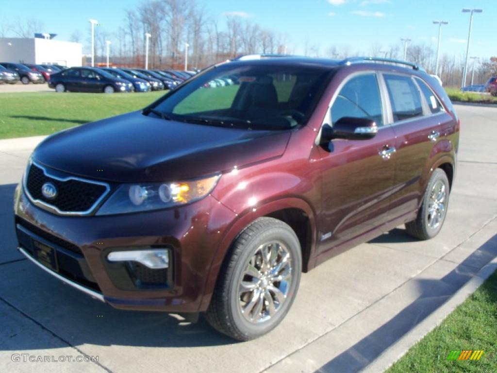 Dark Cherry 2011 Kia Sorento SX V6 AWD Exterior Photo #39134503