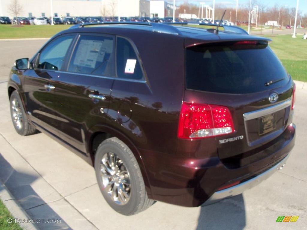 2011 Sorento SX V6 AWD - Dark Cherry / Black photo #4