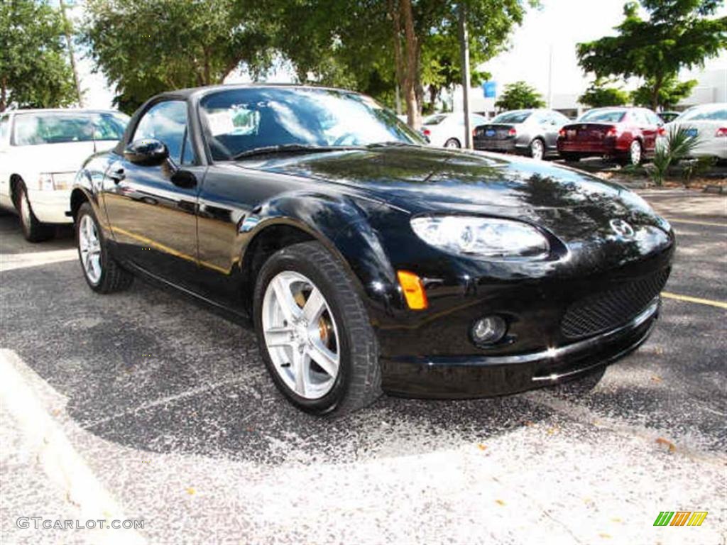 2007 MX-5 Miata Sport Roadster - Brilliant Black / Black photo #1