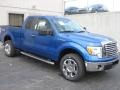 2010 Blue Flame Metallic Ford F150 XLT SuperCab 4x4  photo #3