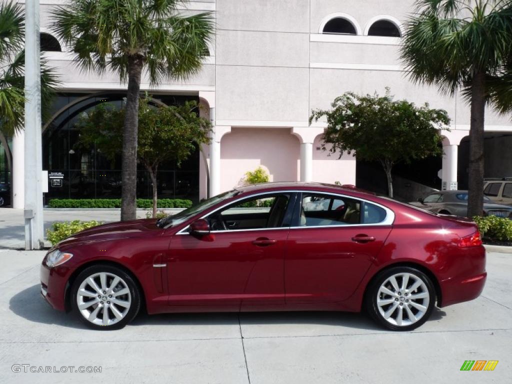 Claret Red Metallic 2010 Jaguar XF Premium Sport Sedan Exterior Photo #39137150