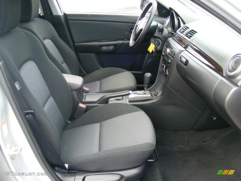 Black Interior 2008 Mazda MAZDA3 i Touring Sedan Photo #39137194