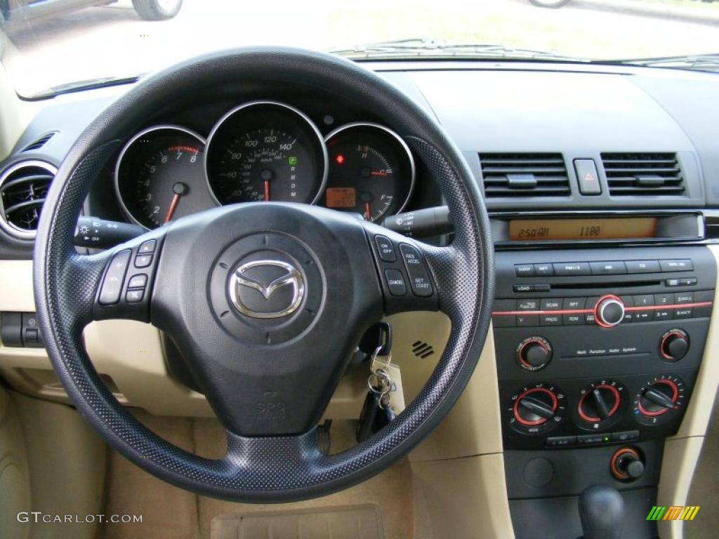 2004 Mazda MAZDA3 i Sedan Beige Dashboard Photo #39137806