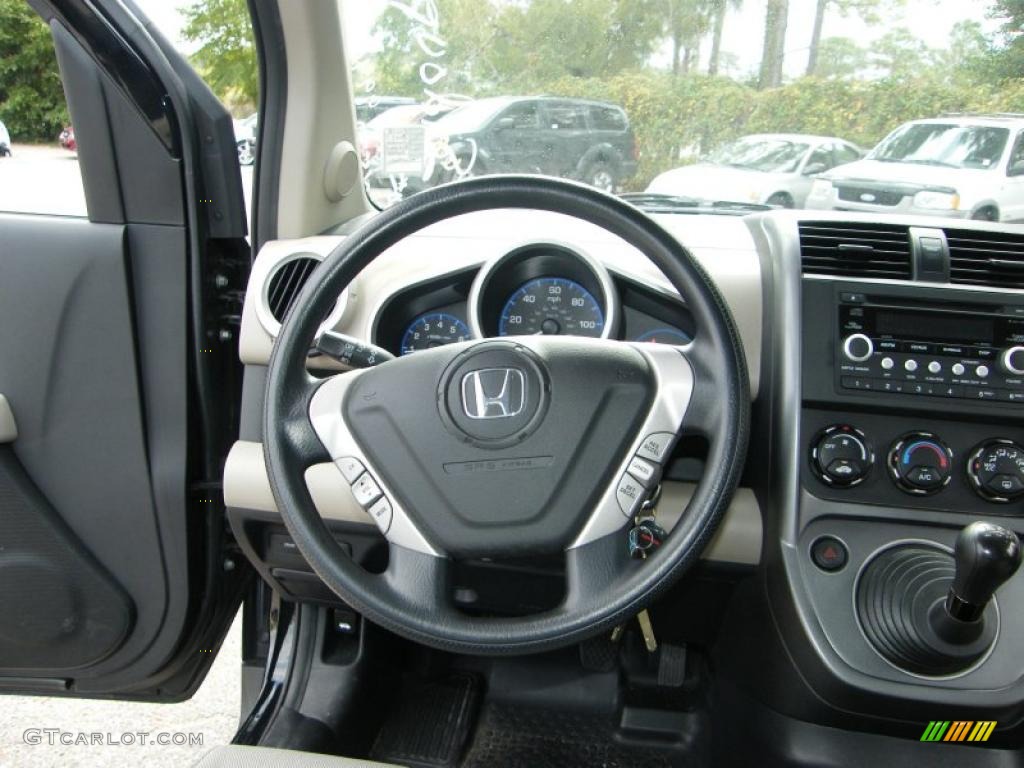 2007 Honda Element EX Black/Titanium Steering Wheel Photo #39141762