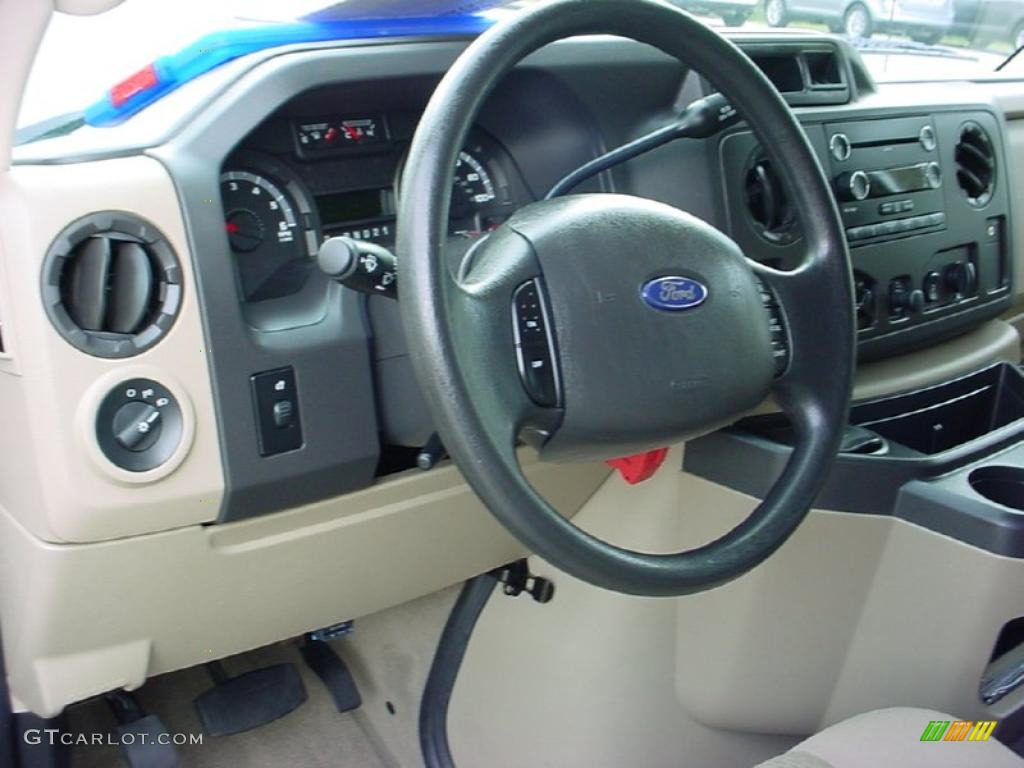 2010 Ford E Series Van E350 XLT Passenger Medium Pebble Steering Wheel Photo #39143166