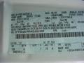 YZ: Oxford White 2010 Ford E Series Van E250 Cargo Color Code