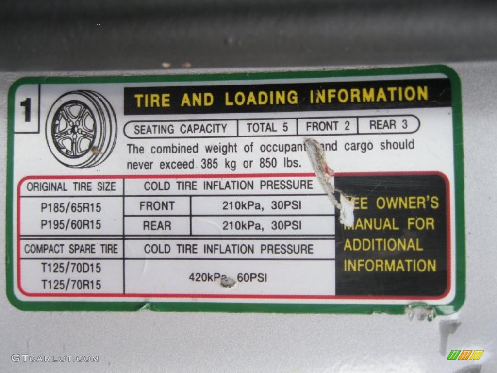 2004 Hyundai Elantra GT Hatchback Info Tag Photos